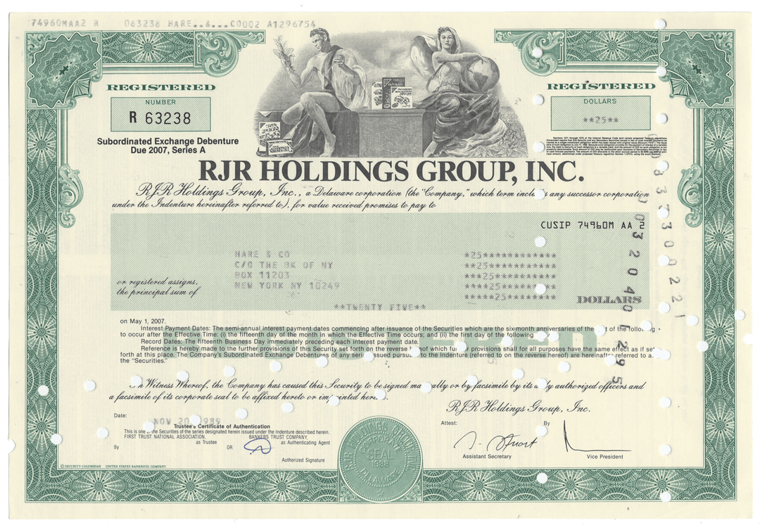 RJR Holdings Group (Nabisco), Inc. (LOT OF 8 PIECES)