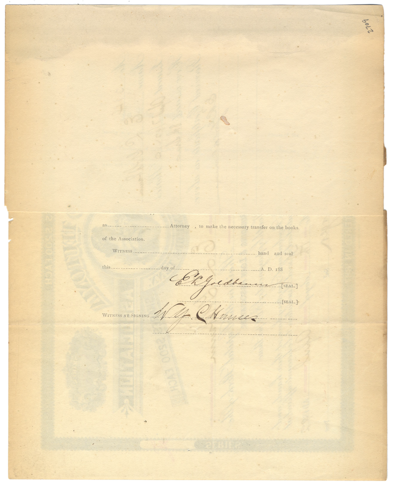 Anglo Teutonia Building & Loan Assocation of Memphis, Tenn. Stock Certificate
