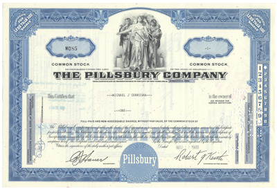 Pillsbury Company Stock Certificate