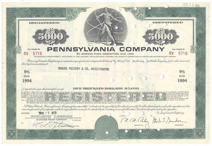 Pennsylvania Company Bond Certificate