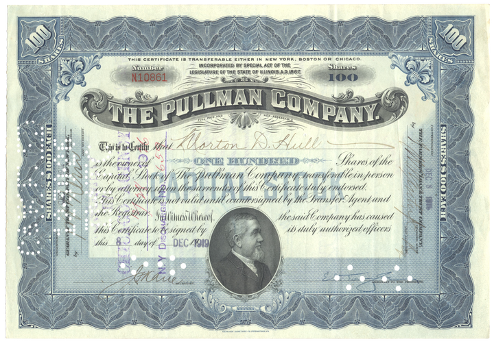 Pullman Company Stock Certificate