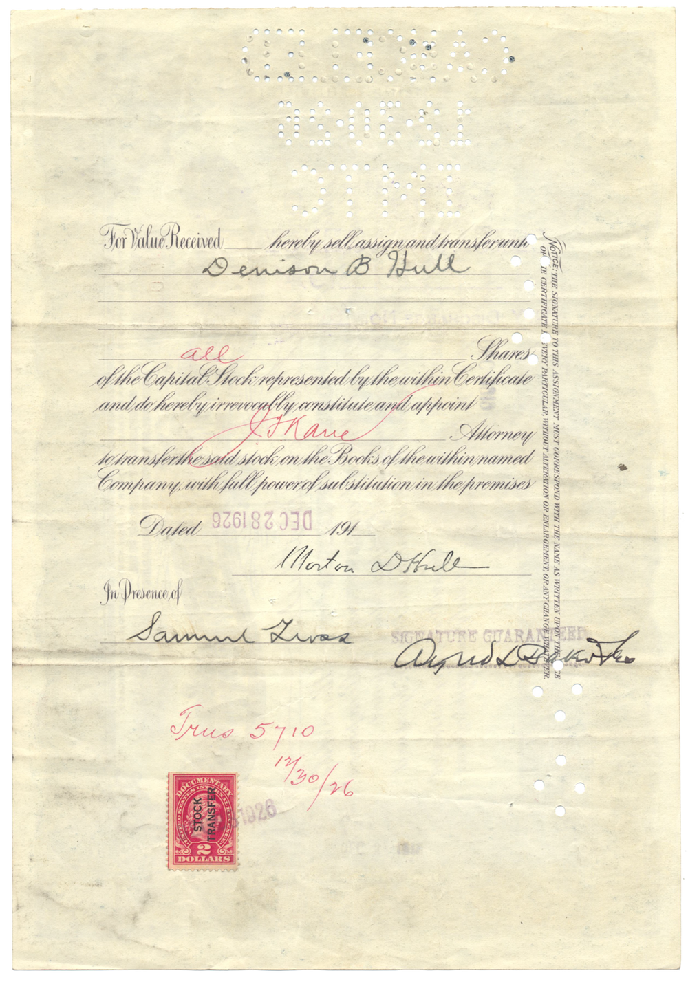 Pullman Company Stock Certificate