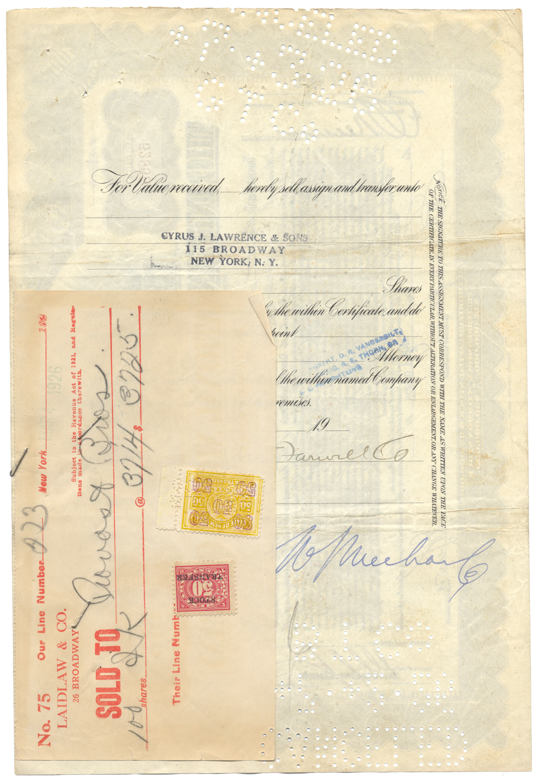 International Nickel Company Stock Certificate