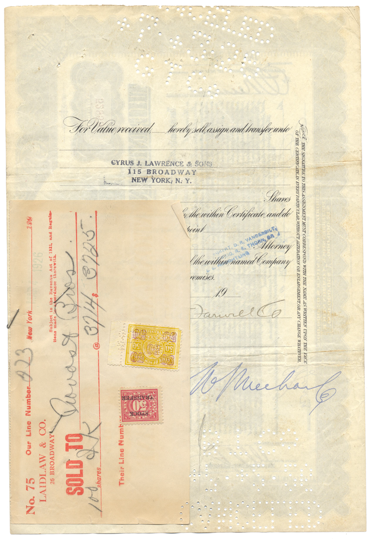 International Nickel Company Stock Certificate