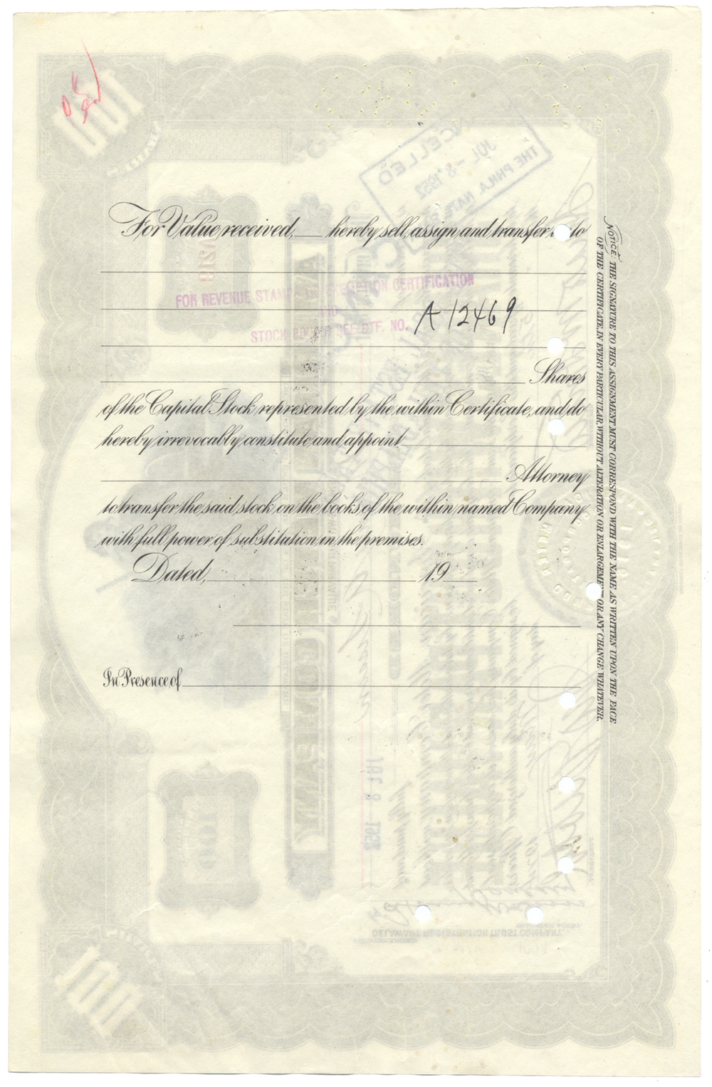 American Meter Company Stock Certificate