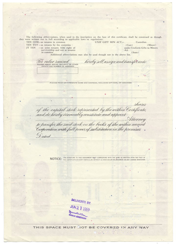 United States Banknote Corporation Stock Certificate