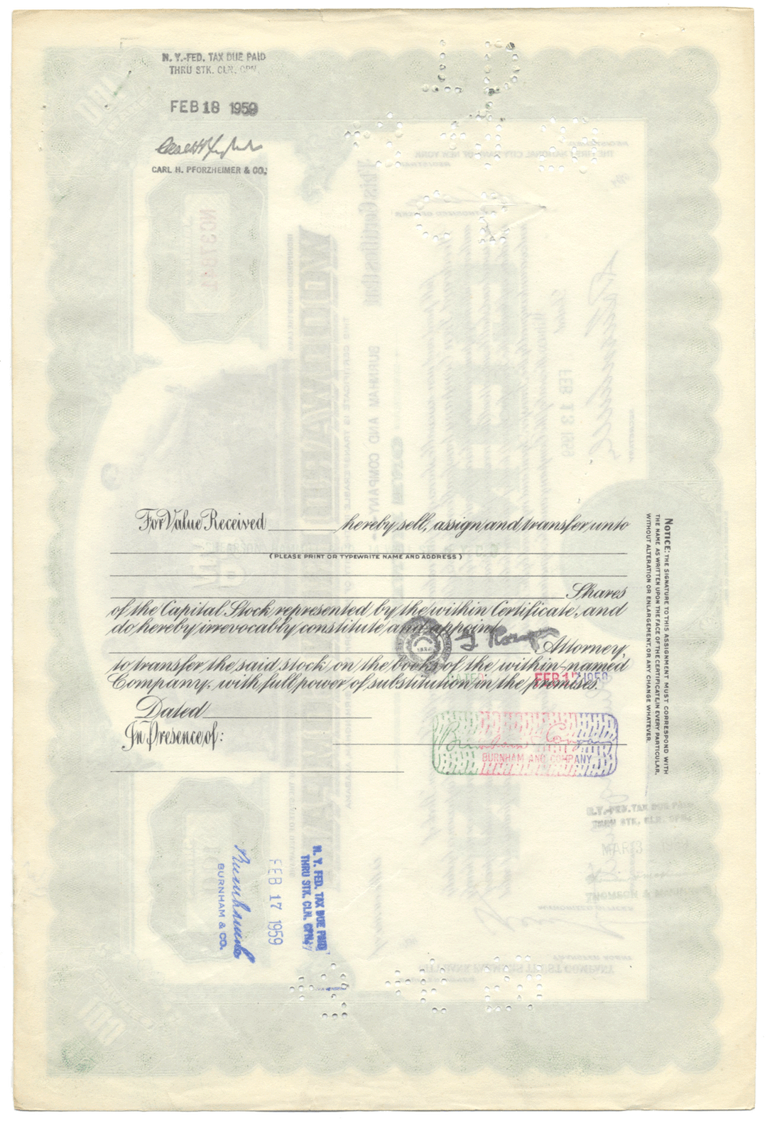 Woodward Iron Company Stock Certificate