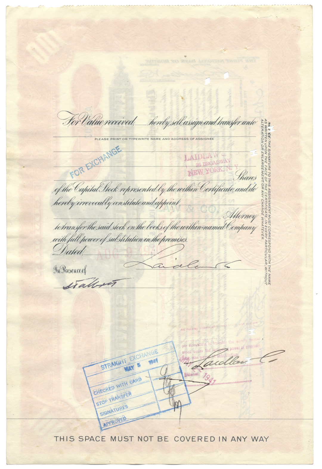 American Pneumatic Service Company Stock Certificate