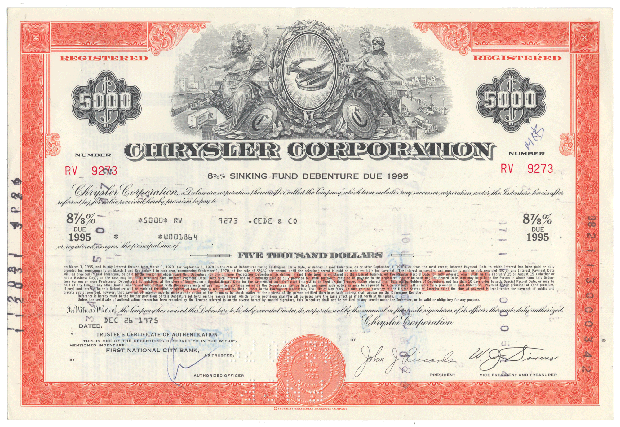 Chrysler Corporation (LOT OF 7 PIECES)