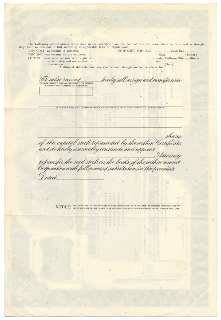 Chrysler Corporation Stock Certificate