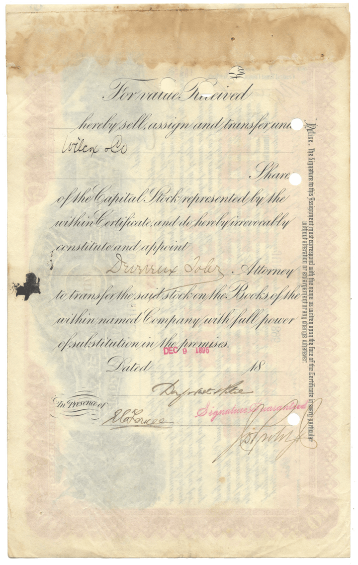 Missouri, Kansas and Texas Railway Company Stock Certificate