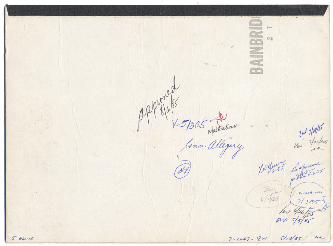 Working Proof from BURROUGHS of the company's Common Stock