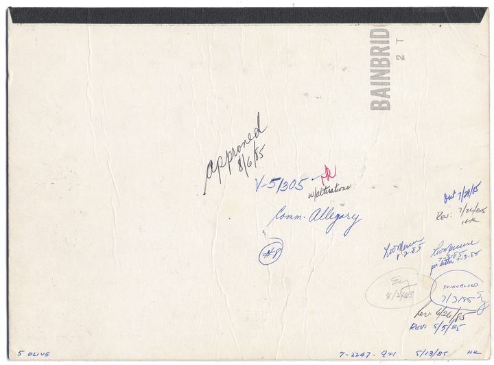 Working Proof from BURROUGHS of the company's Common Stock