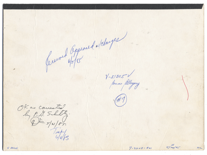 Very rare Burroughs Corporation working proof for one of the company's subordinated debenture bonds