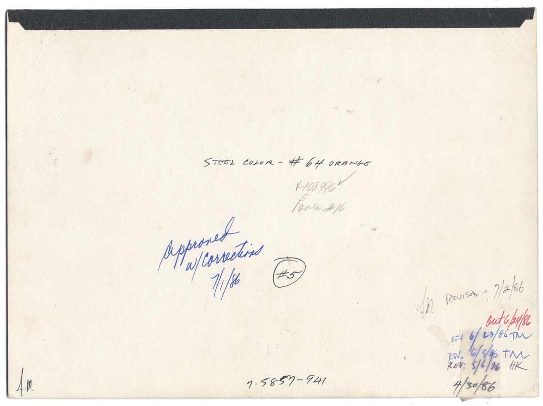 Working Proof from CATERPILLAR for one the company's Common Stock Certificates