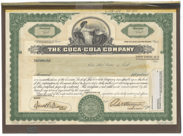Very Rare Working Proof from the COCA-COLA Company