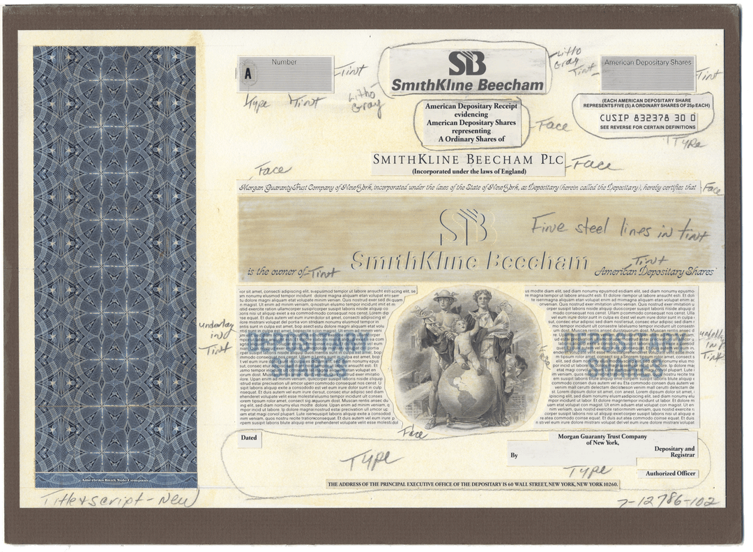 Rare SMITHKLINE BEECHAM Working Proof