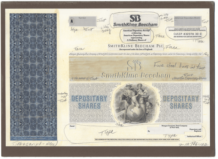 Rare SMITHKLINE BEECHAM Working Proof