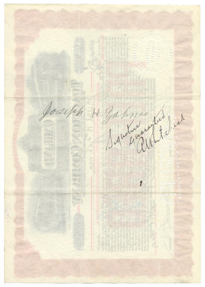 Oakland Traction Company Stock Certificate