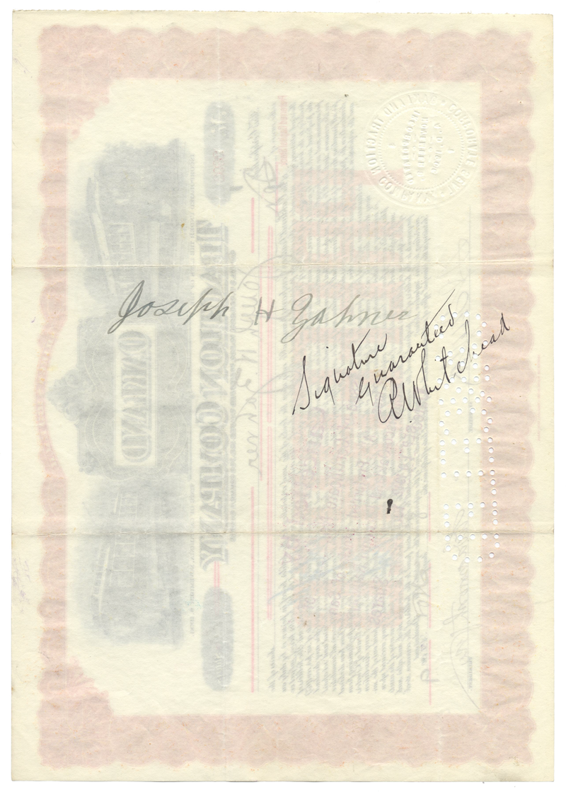 Oakland Traction Company Stock Certificate