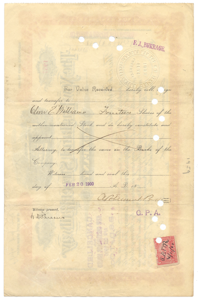 New England Street Railway Company Stock Certificate
