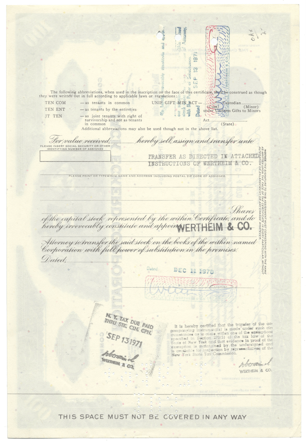 Jack Eckerd Corporation Stock Certificate