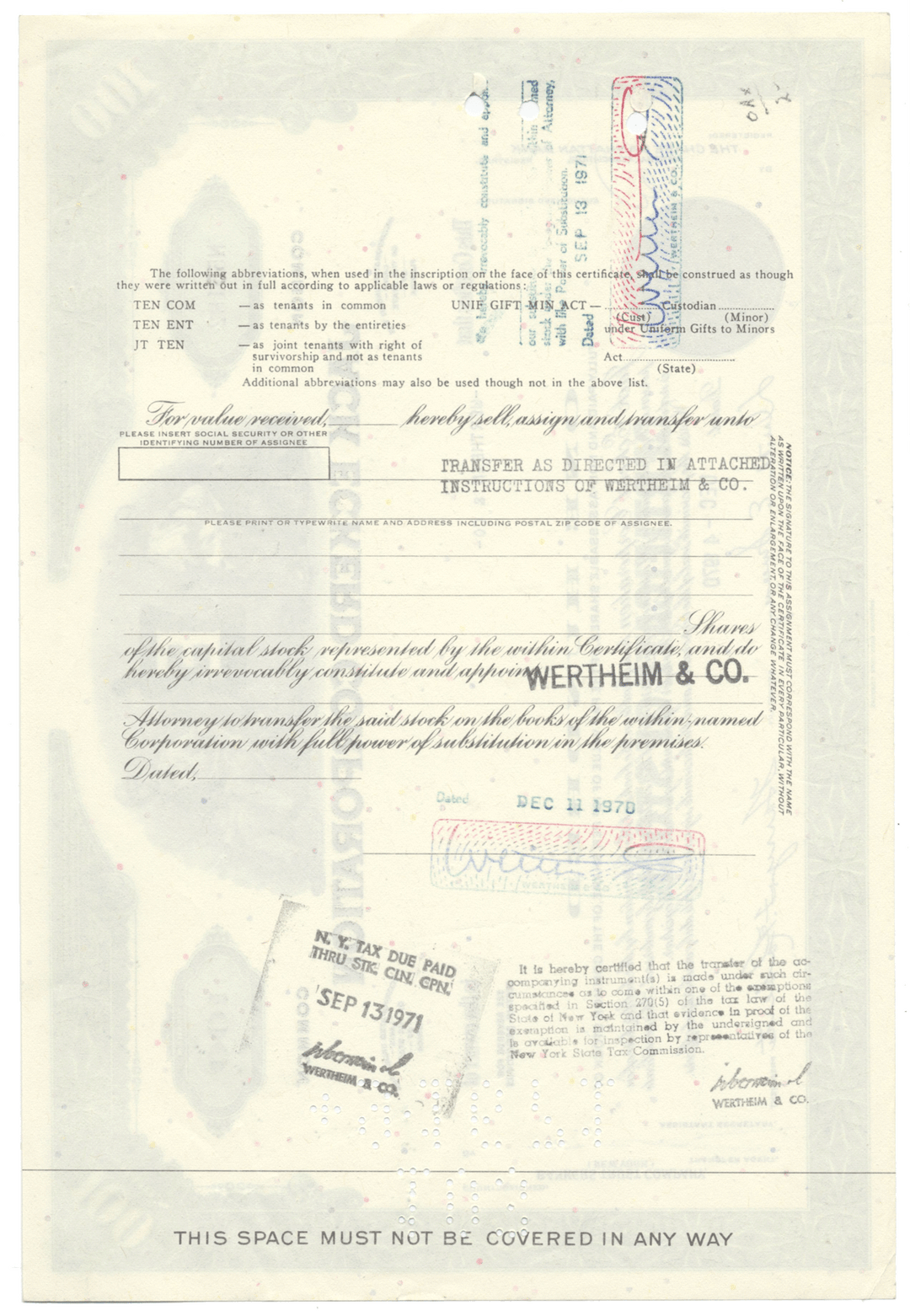 Jack Eckerd Corporation Stock Certificate