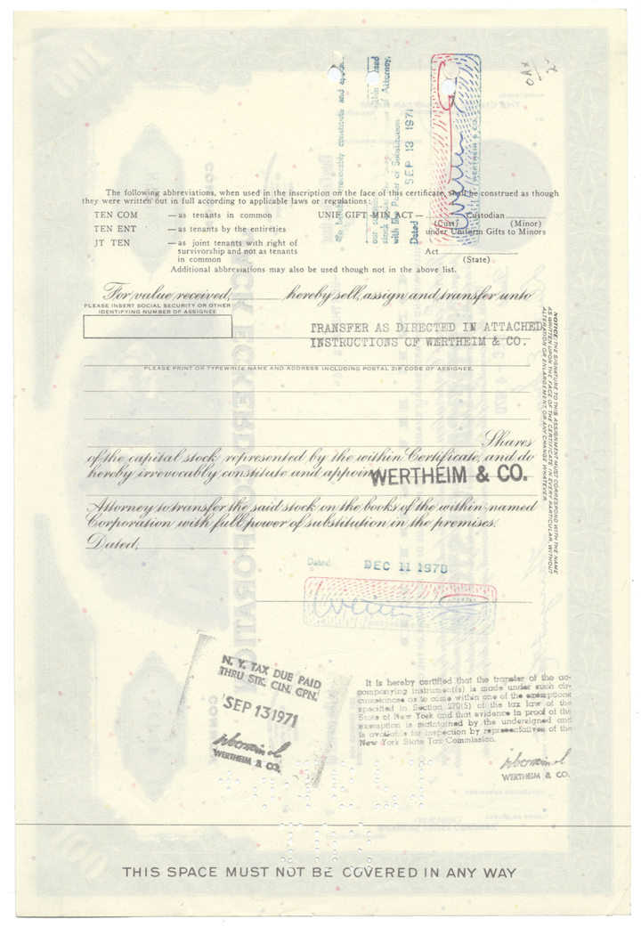 Jack Eckerd Corporation Stock Certificate