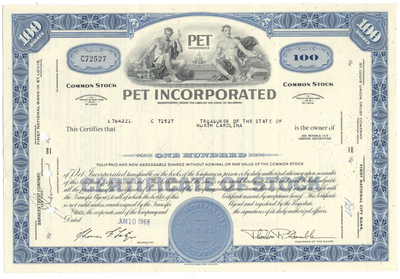 Pet Incorporated Stock Certificate