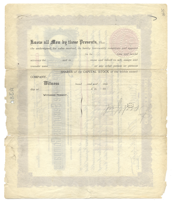 Tippecanoe Securities Company Stock Certificate