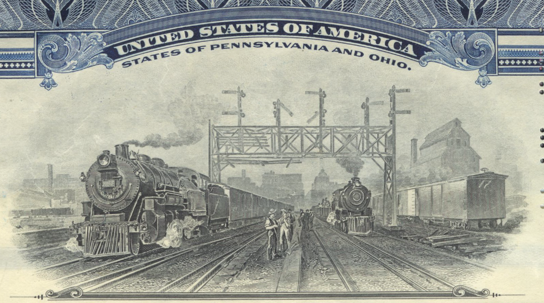 Pittsburgh, Youngstown & Ashtabula Railway Company Bond Certificate