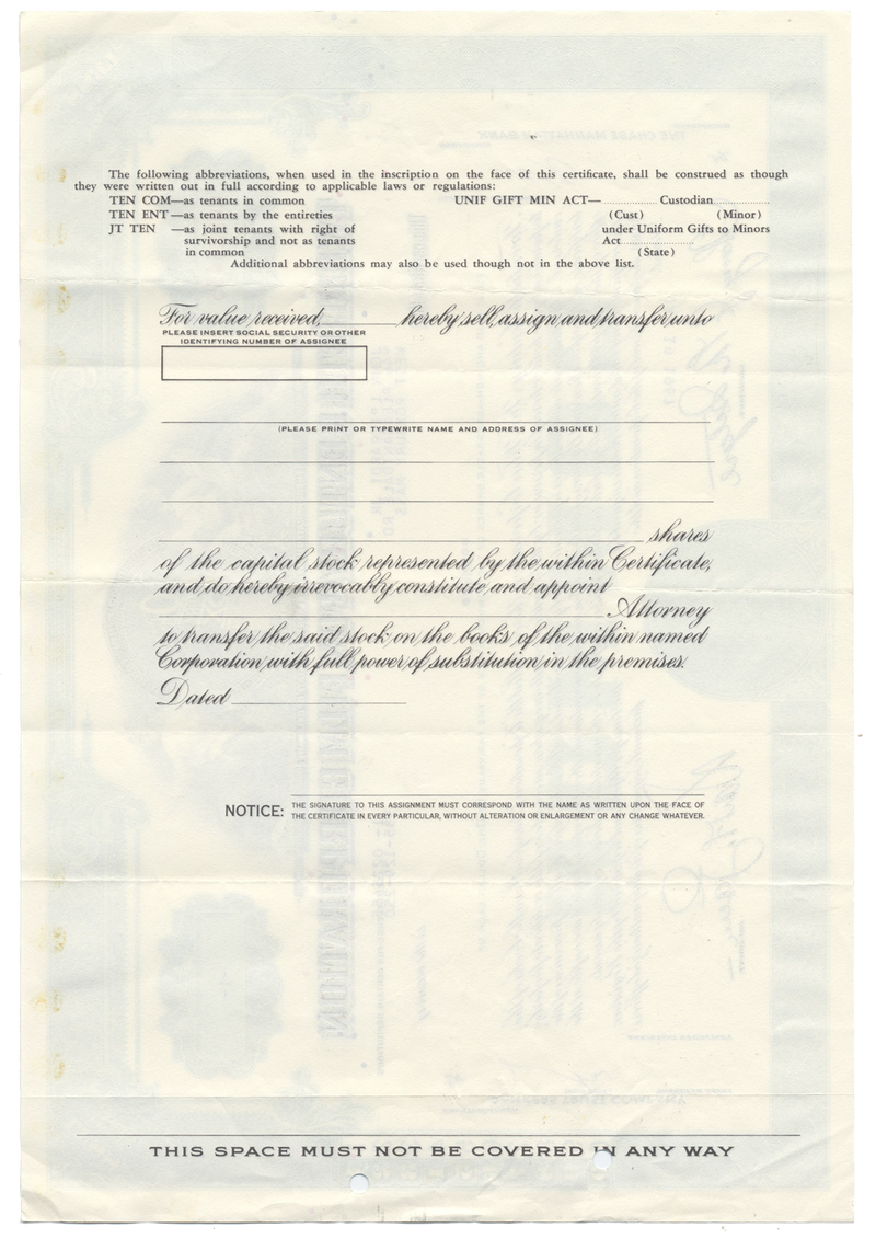 Twentieth Century-Fox Film Corporation Stock Certificate