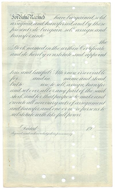 Burlington, Cedar Rapids and Northern Railway Company Stock Certificate