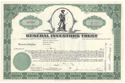 General Investors Trust Stock Certificate