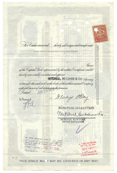 Pittsburgh & West Virginia Railway Company Stock Certificate