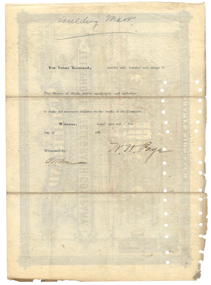 Cumberland Telephone & Telegraph Company Stock Certificate