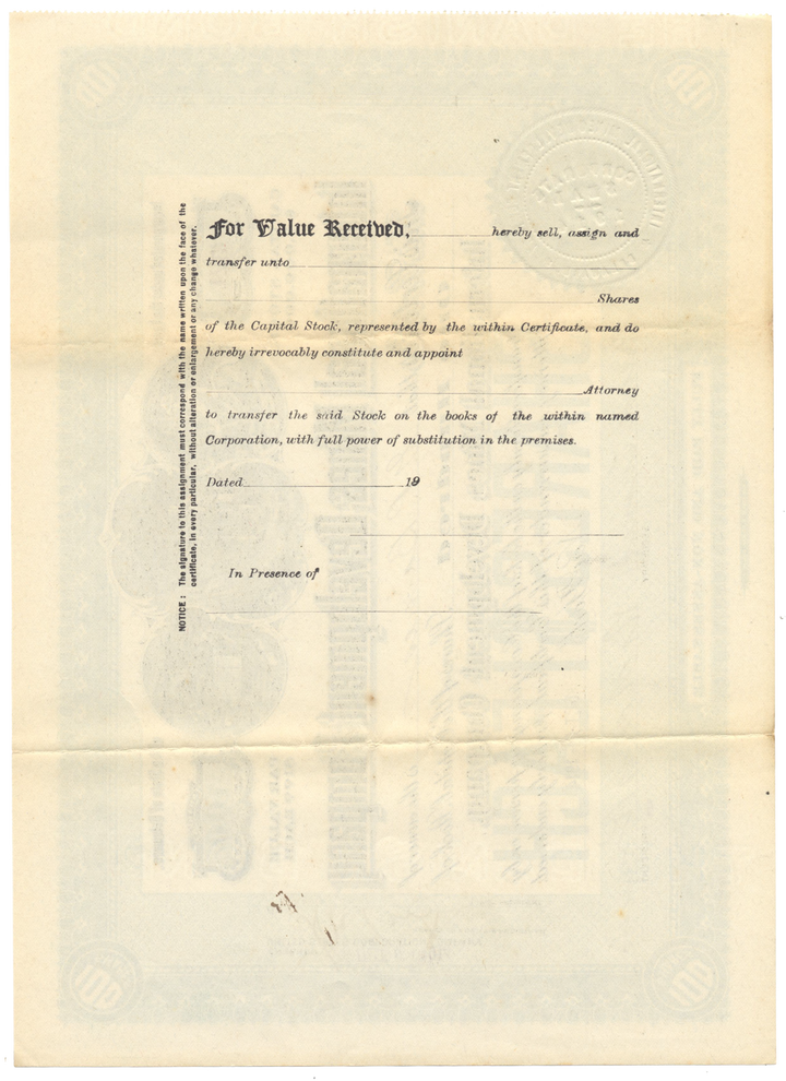 International Mines Development Company Stock Certificate