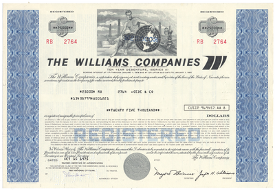 Williams Companies Bond Certificate
