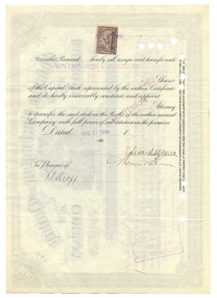 Chicago, Burlington and Quincy Railroad Company Stock Certificate