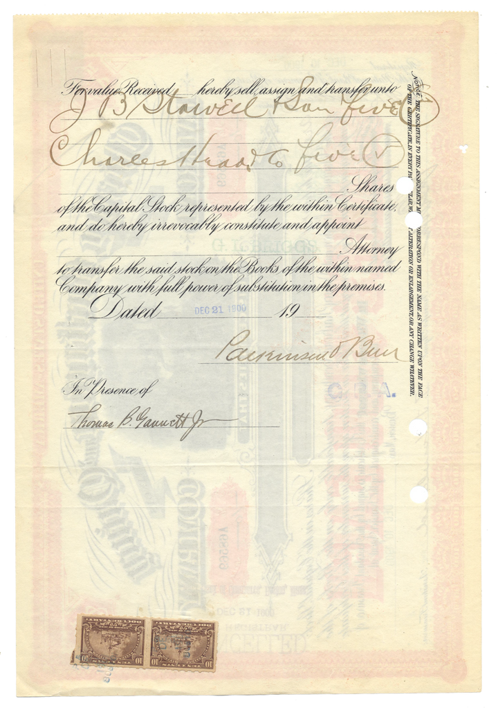 Chicago, Burlington and Quincy Railroad Company Stock Certificate