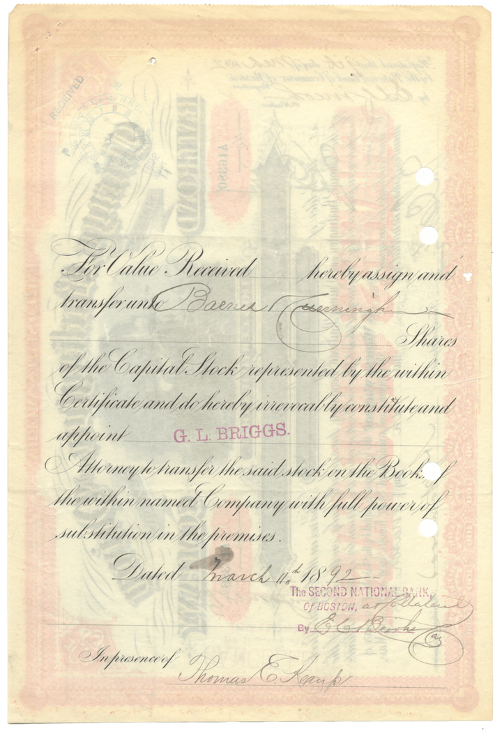 Chicago, Burlington and Quincy Railroad Company Stock Certificate