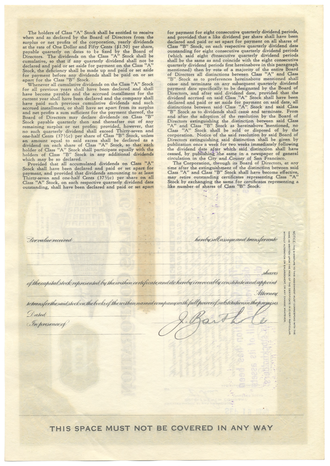 Illinois Pacific Glass Corporation Stock Certificate