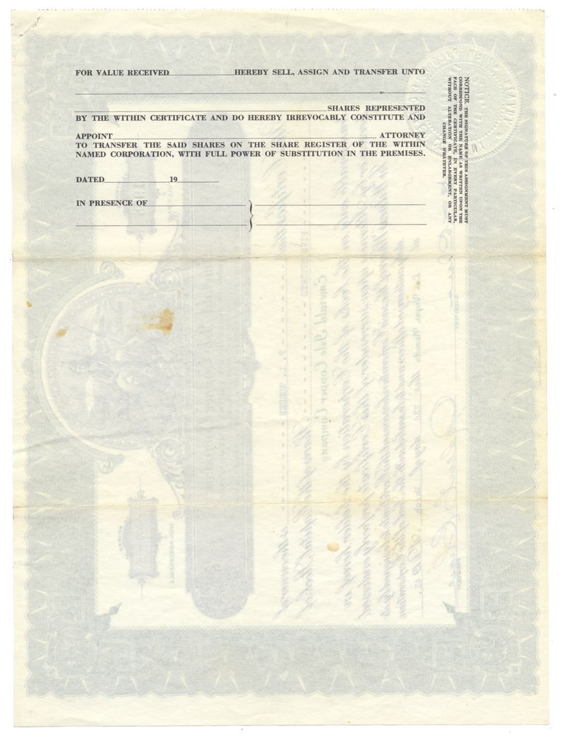 Emerald Isle Copper Company Stock Certificate