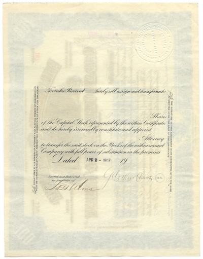 Philadelphia - Searchlight Gold and Copper Mining Company Stock Certificate