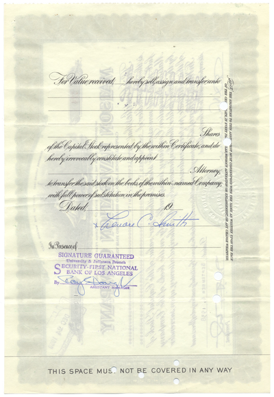 Matson Navigation Company Stock Certificate