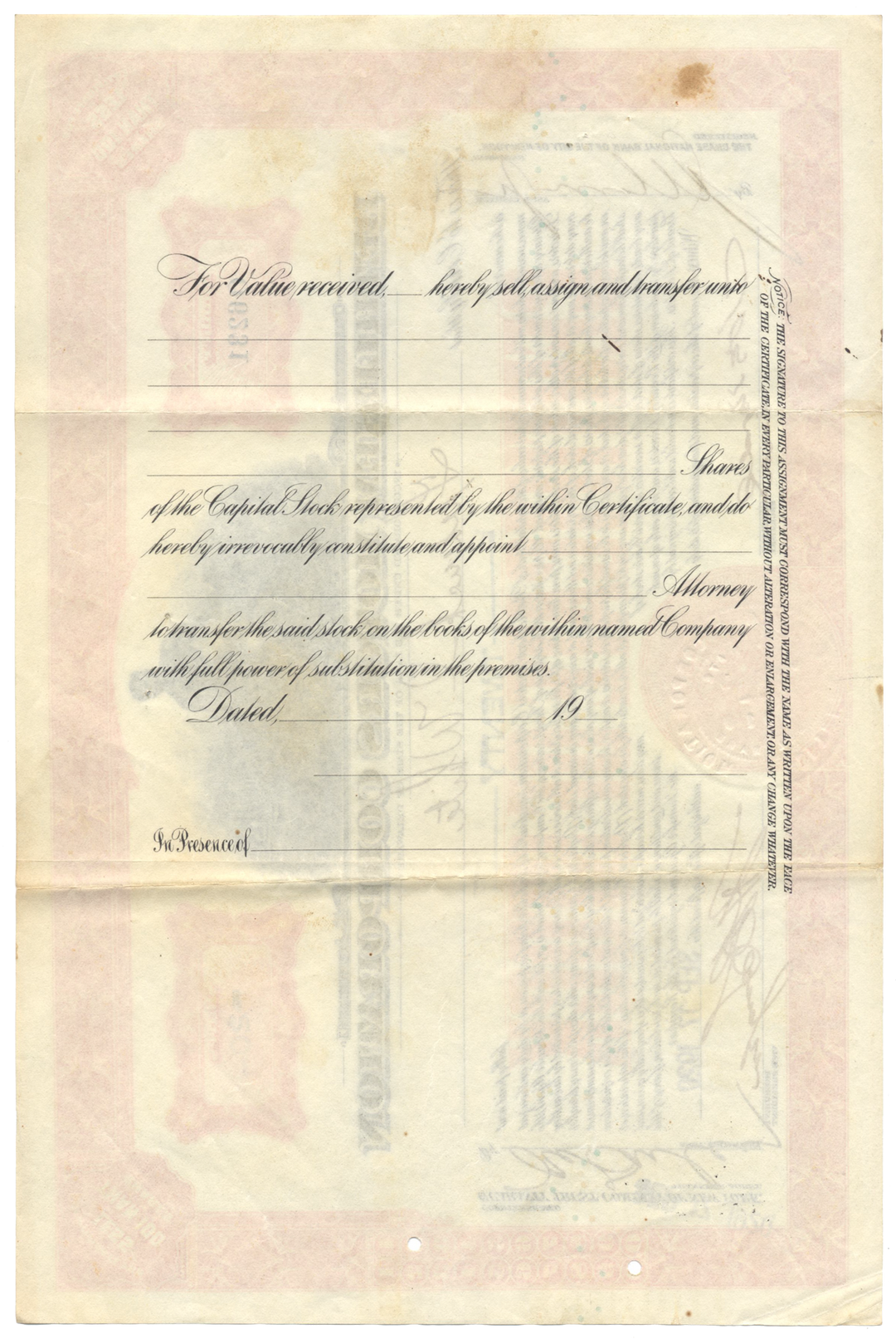 Bethlehem Motors Corporation Stock Certificate