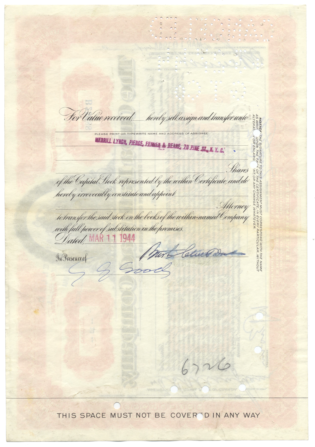 Cuba Railroad Company Stock Certificate