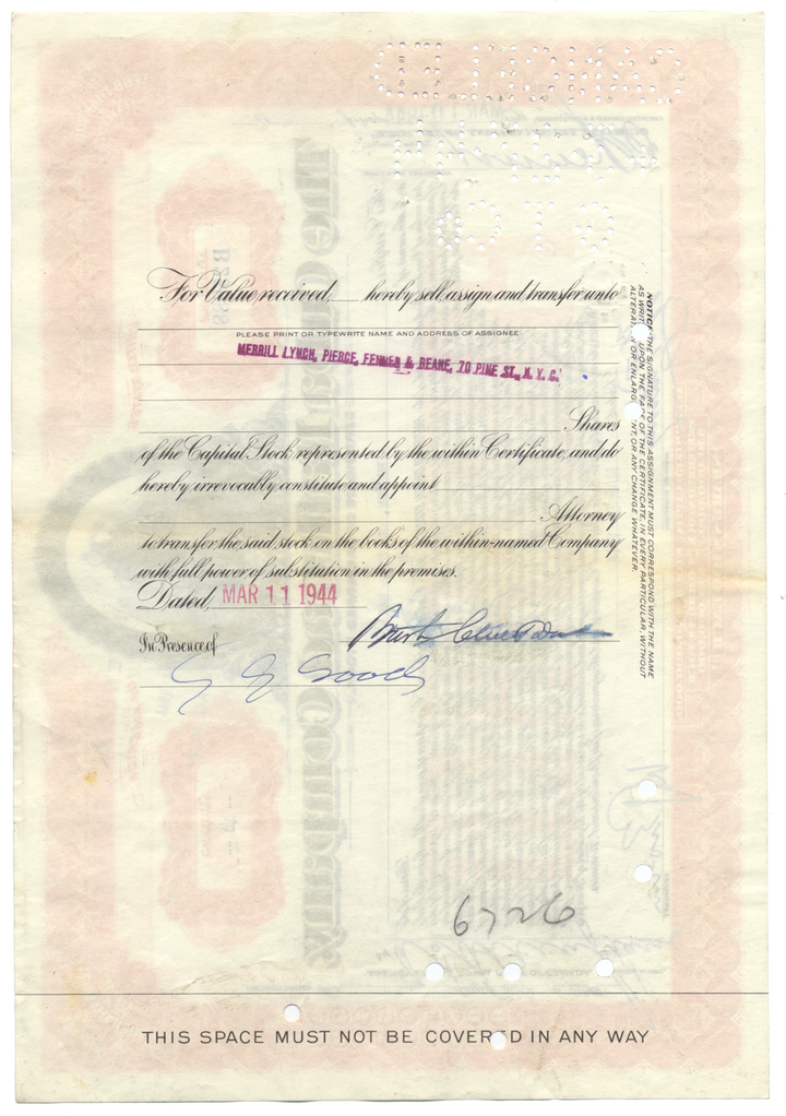 Cuba Railroad Company Stock Certificate