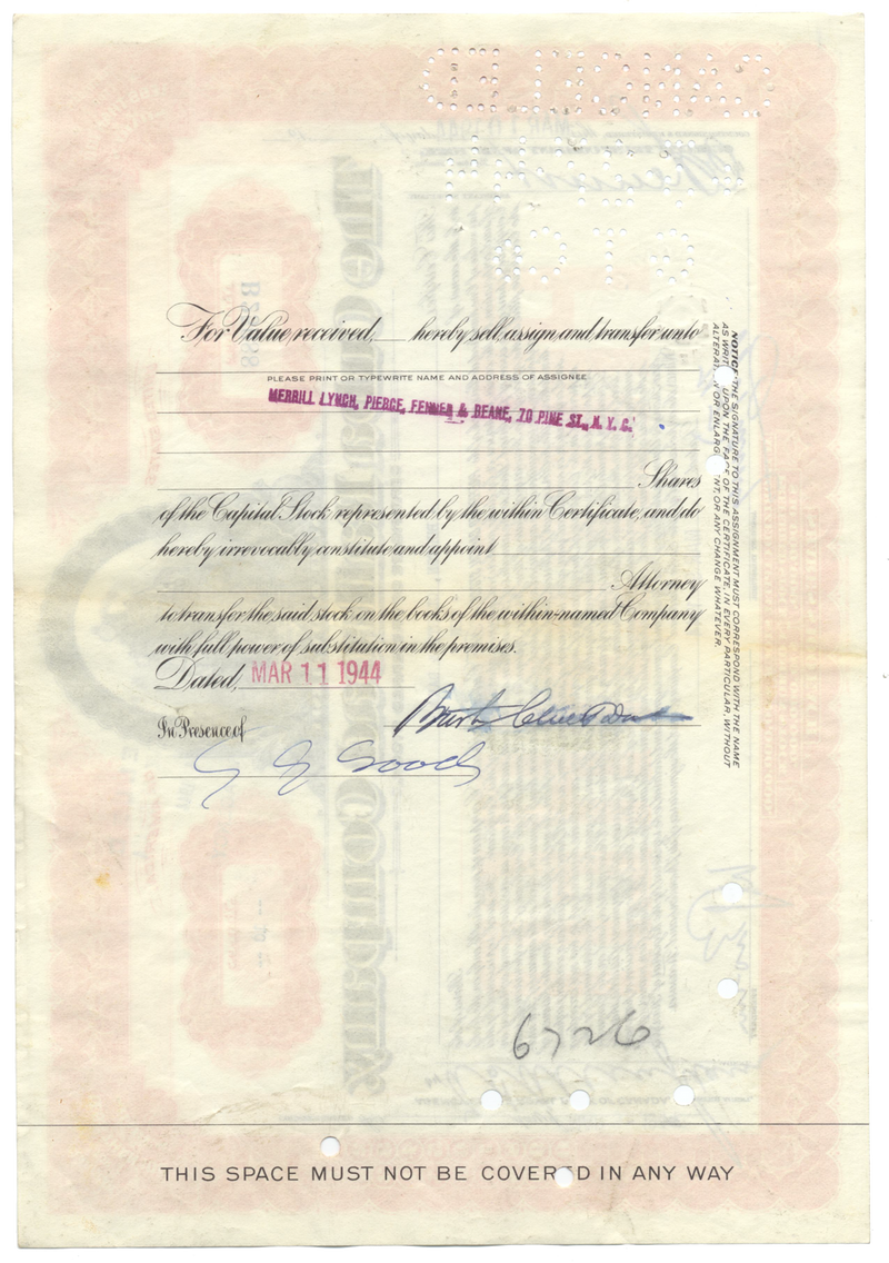 Cuba Railroad Company Stock Certificate