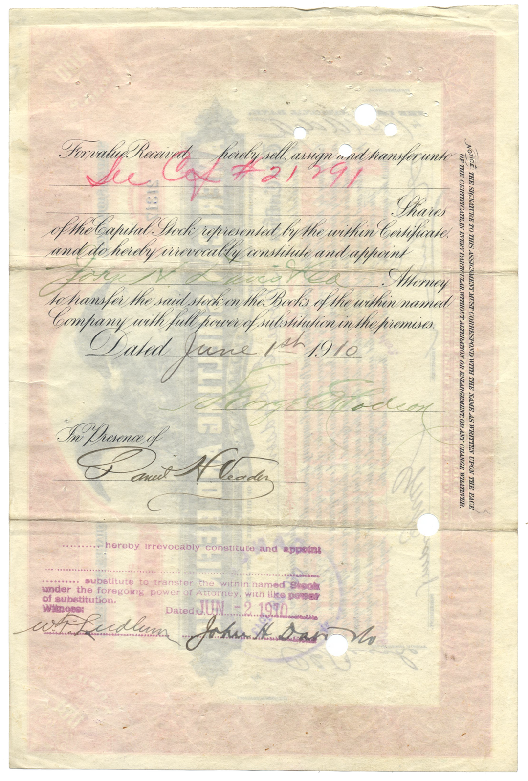 American Smelting and Refining Company Stock Certificate